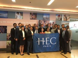 HEC consulting trek participants at Emirates