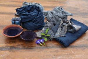 GamcHHa's scarves are dyed using natural ingredients