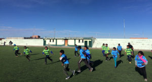 Children in Bolivia playing rugby