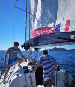 Sailing for the last time at the third race
