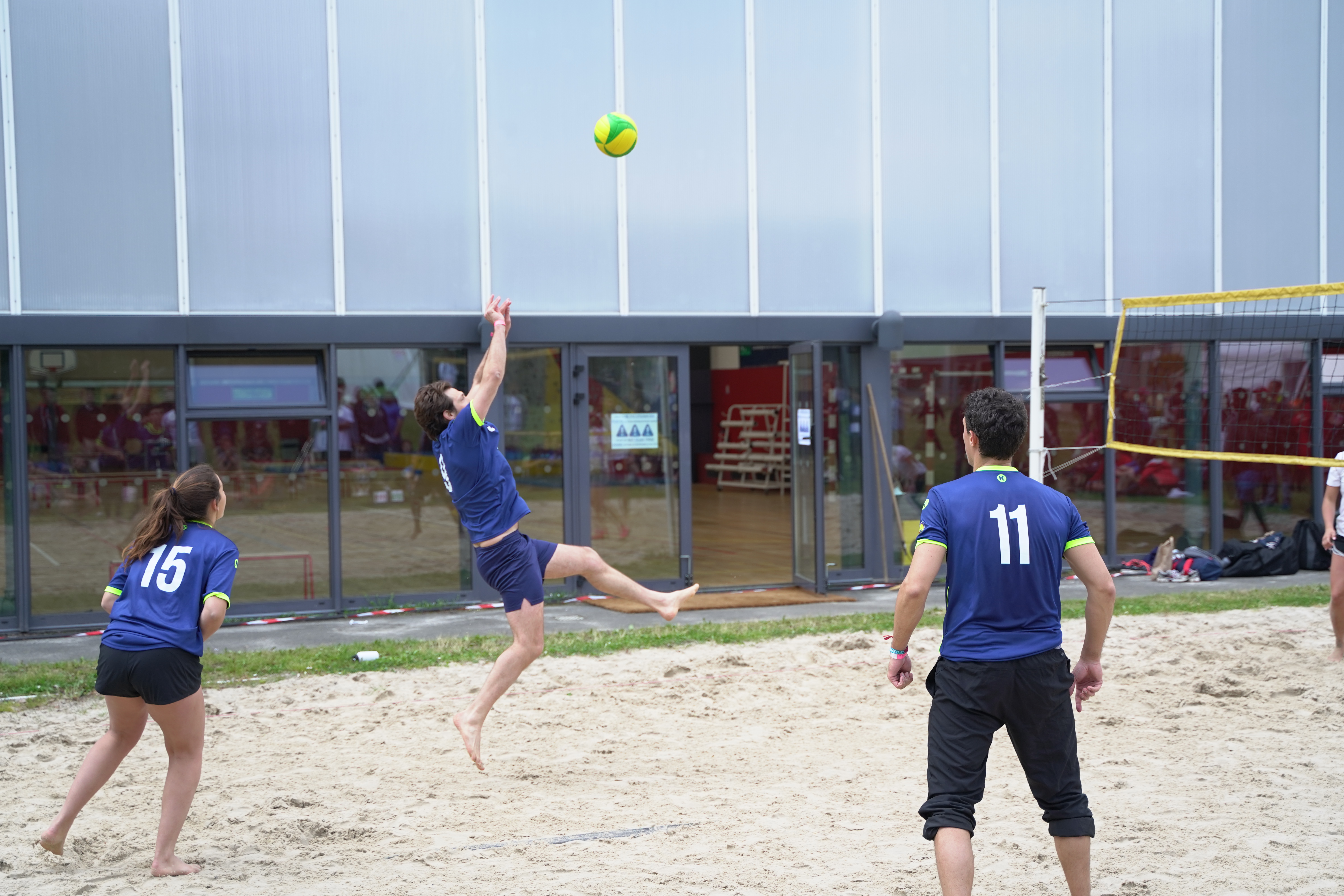 HEC took second in volleyball, with moves like this from Mattia Toboga