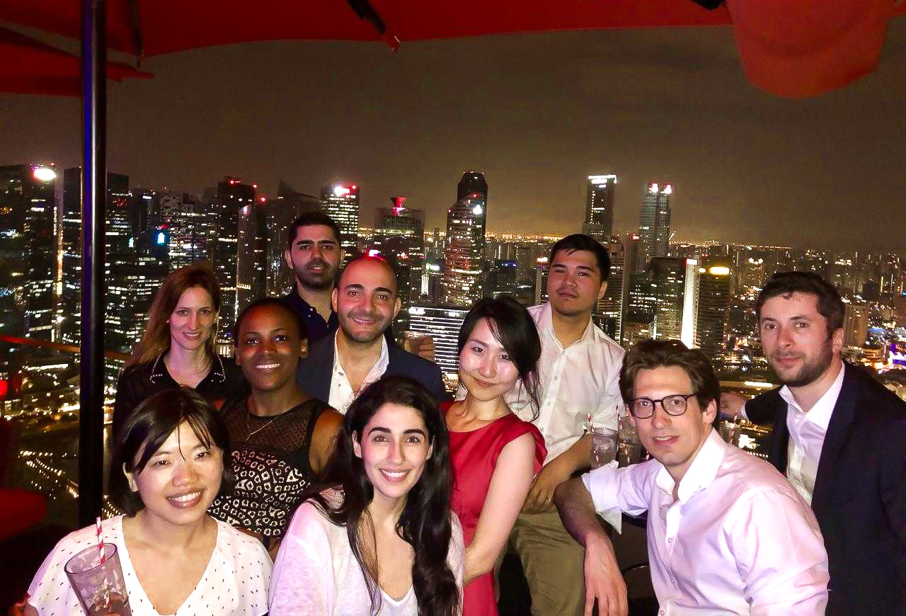 Fun at happy hour in Singapore with the HEC Paris MBA student trek