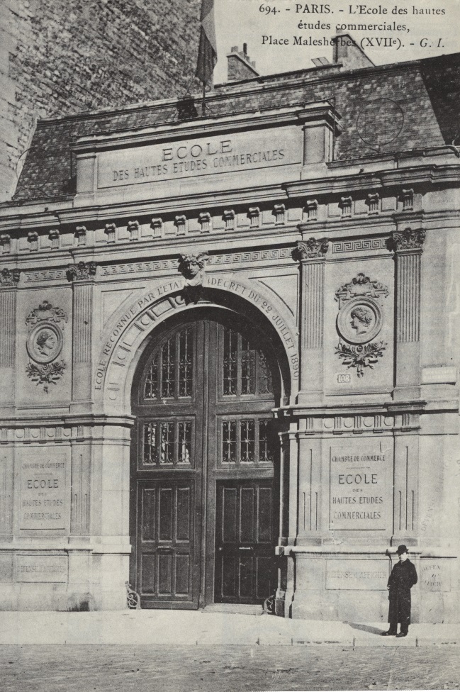 Image of HEC's original campus on rue de Tocqueville in Paris, near Parc Monceau