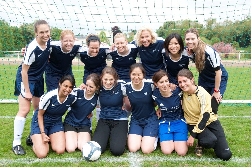 Image of Women’s soccer in 2010 (with Dean Valérie Gauthier)