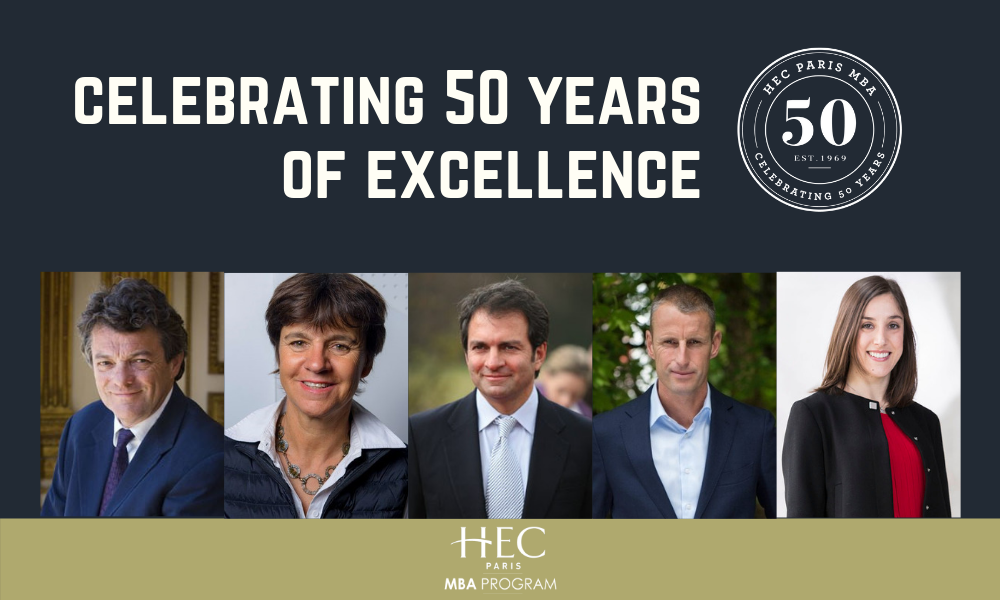 Celebrating 50 years of excellence with 5 alumni profiles from the HEC Paris MBA