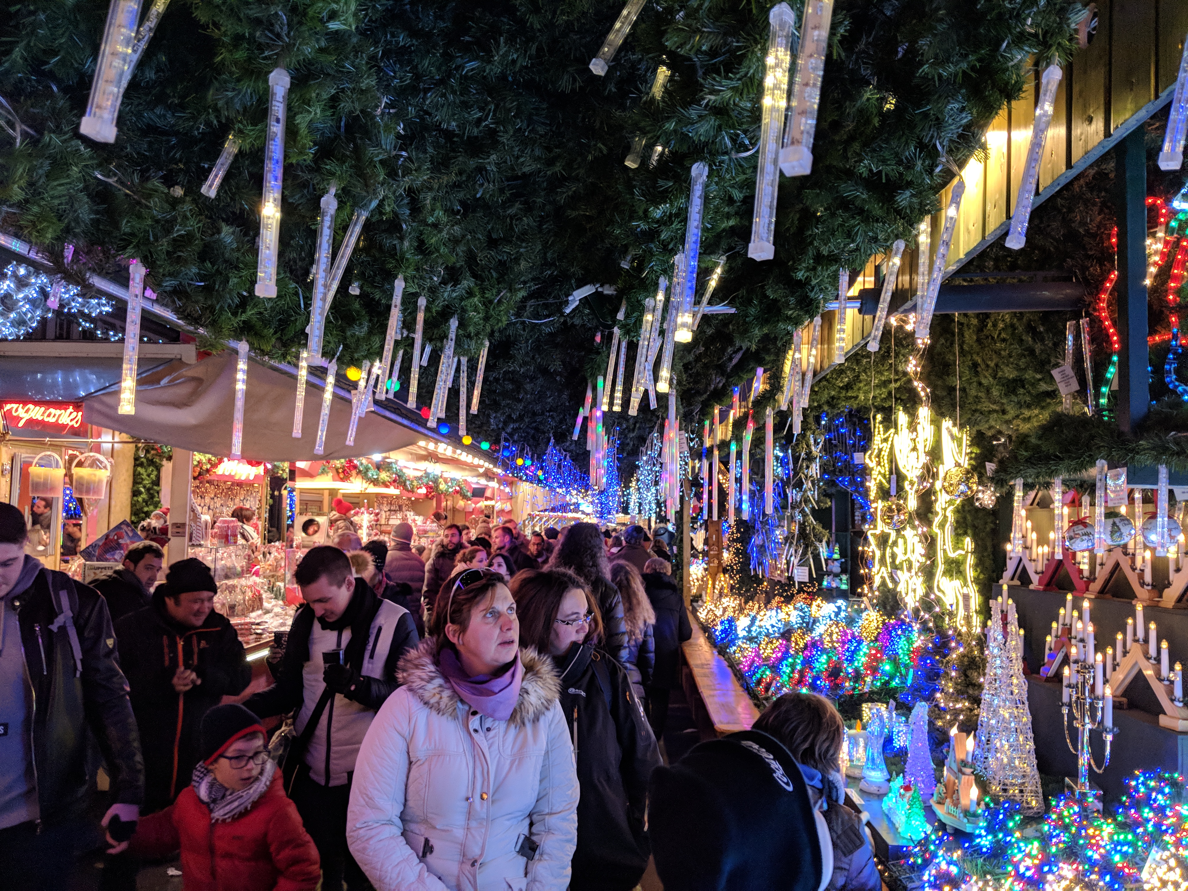 A Christmas market in Strasbourg