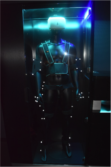 A VR set on a mannequin in the headquarters