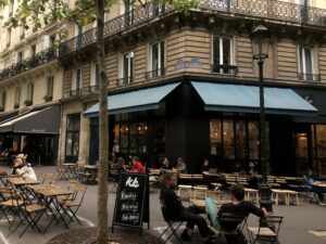 Outside of KB coffeeshop in Paris