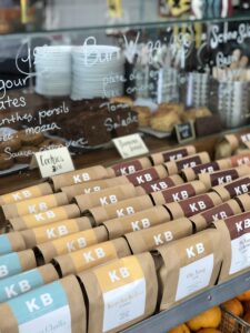 Kenyan, Costa Rican and Ethopian blends for sale at KB Roasters, a coffee shop in Paris