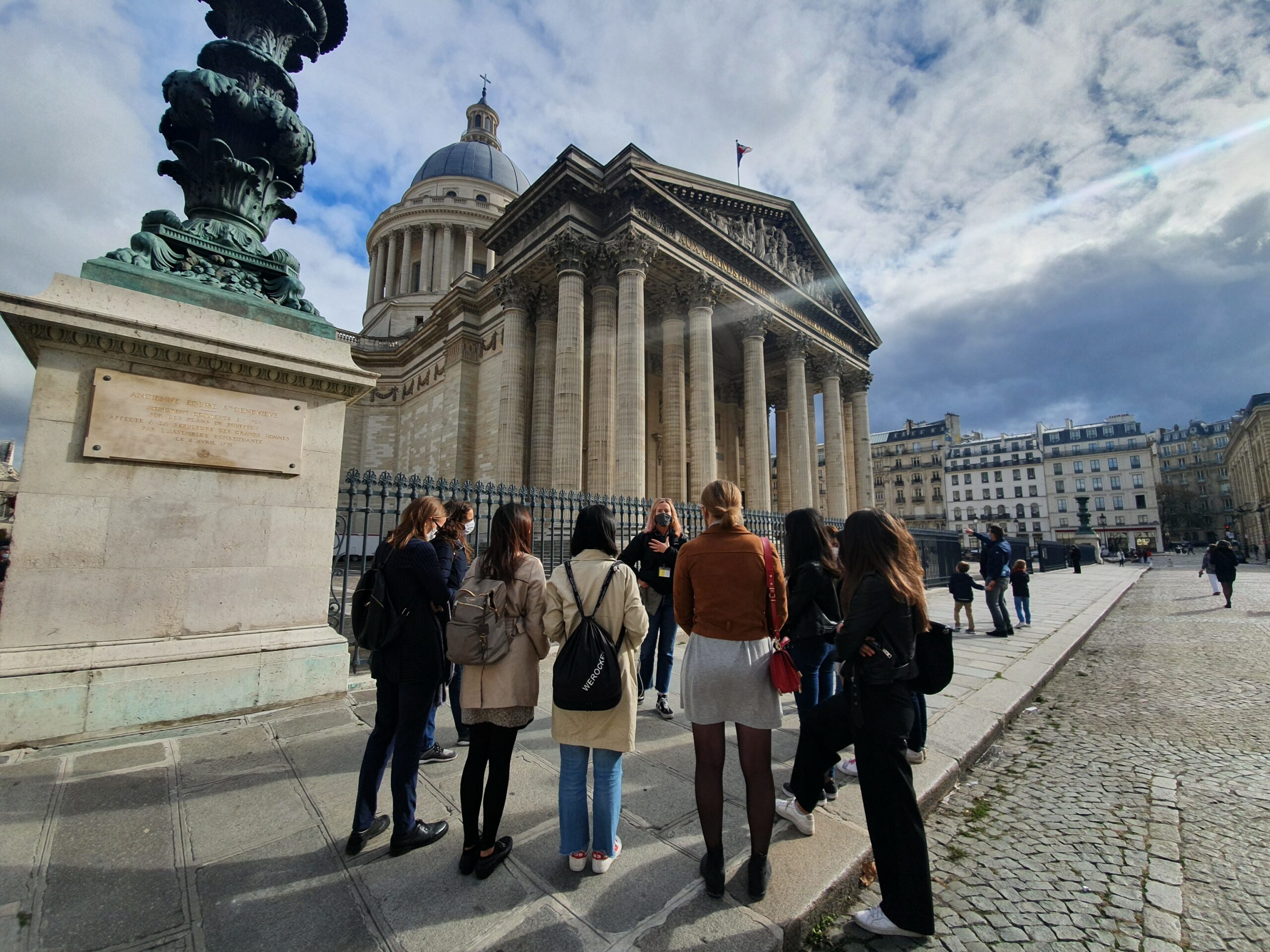 A group of HEC Paris MBA students see the Pantheon during a Paris Tour designed to introduce them to the women who changed French history
