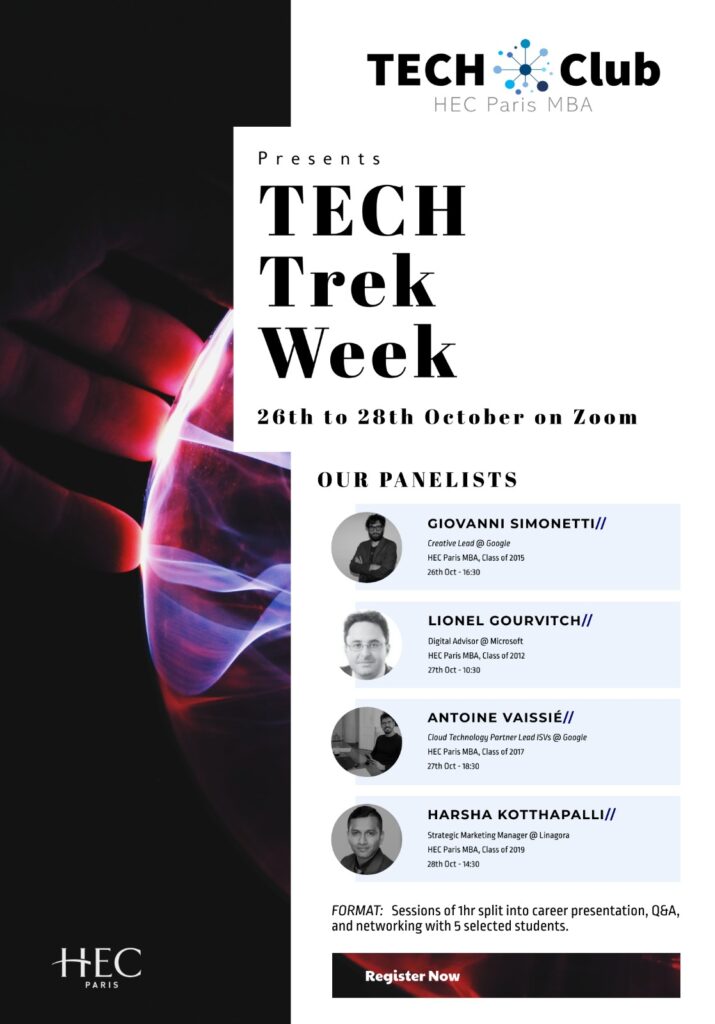 Event flyer for the Tech Trek week