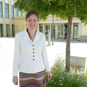 Cécile Villette, photographed on campus in 2017