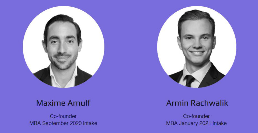 Founders of the EPV Circle include HEC Paris MBA Students Maxime Arnulf, S20 and Armin Rachwalik, J21