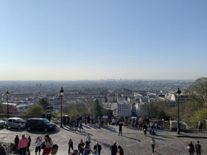 Tarek shares a view of Paris looking out from the front of Sacre Coeur