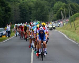 The best way to see the Tour de France in person is when the bikers are on a hill