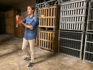 Fabien gives a personal tour of his family's champagne house