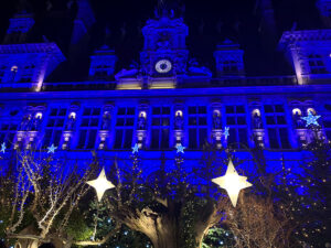 The Hotel de Ville in Paris at Christmas 2021