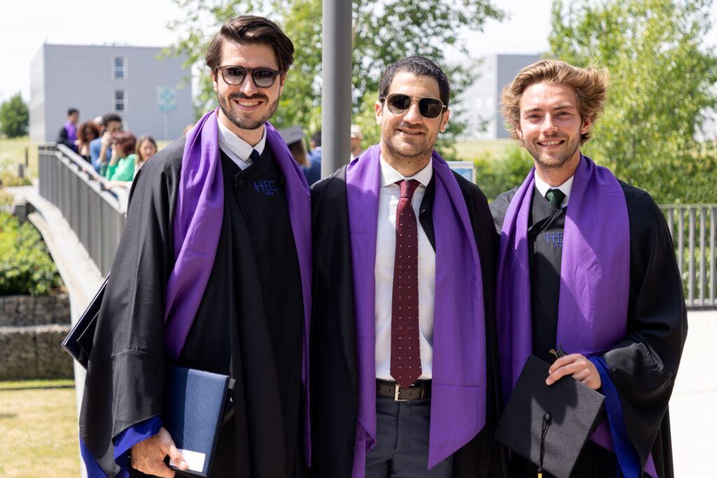 a group of MBA students at graduation